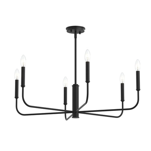 Myhouse Lighting Progress Lighting - P400448-31M - Six Light Chandelier - Reines - Matte Black