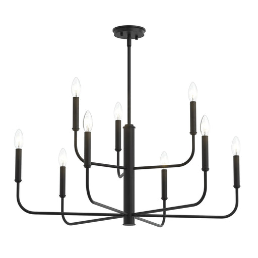 Myhouse Lighting Progress Lighting - P400449-31M - Nine Light Chandelier - Reines - Matte Black