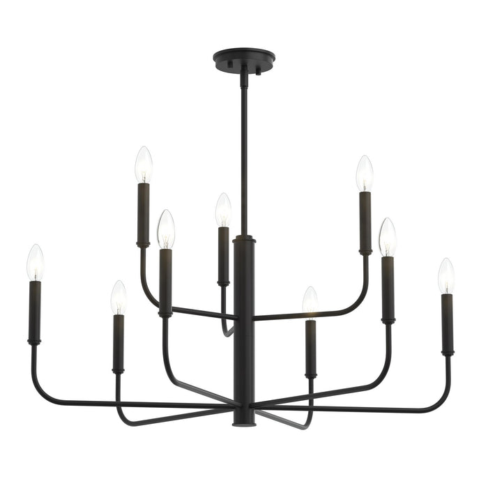 Myhouse Lighting Progress Lighting - P400449-31M - Nine Light Chandelier - Reines - Matte Black