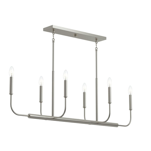 Myhouse Lighting Progress Lighting - P400450-009 - Six Light Linear Chandelier - Reines - Brushed Nickel