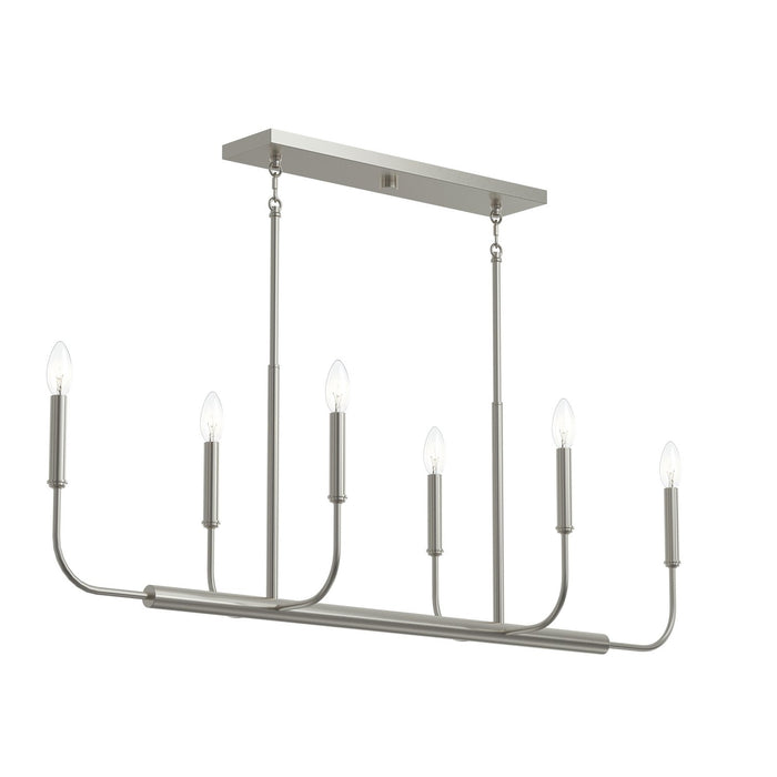 Myhouse Lighting Progress Lighting - P400450-009 - Six Light Linear Chandelier - Reines - Brushed Nickel