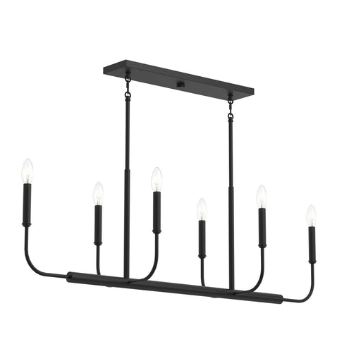 Myhouse Lighting Progress Lighting - P400450-31M - Six Light Linear Chandelier - Reines - Matte Black