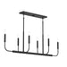 Myhouse Lighting Progress Lighting - P400450-31M - Six Light Linear Chandelier - Reines - Matte Black