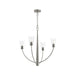 Myhouse Lighting Progress Lighting - P400453-009 - Four Light Chandelier - Jheni - Brushed Nickel