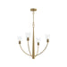 Myhouse Lighting Progress Lighting - P400453-191 - Four Light Chandelier - Jheni - Brushed Gold
