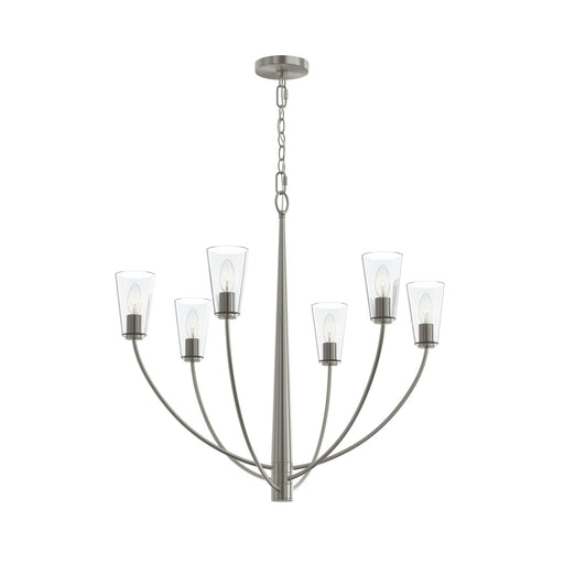 Myhouse Lighting Progress Lighting - P400454-009 - Six Light Chandelier - Jheni - Brushed Nickel
