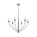 Myhouse Lighting Progress Lighting - P400454-009 - Six Light Chandelier - Jheni - Brushed Nickel