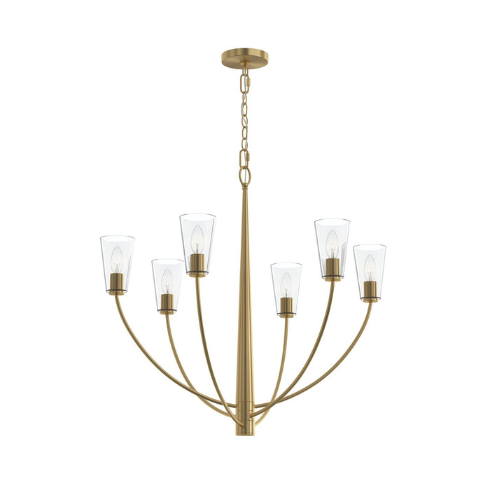 Myhouse Lighting Progress Lighting - P400454-191 - Six Light Chandelier - Jheni - Brushed Gold