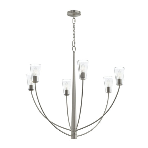 Myhouse Lighting Progress Lighting - P400455-009 - Six Light Chandelier - Jheni - Brushed Nickel
