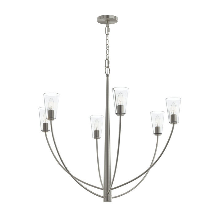 Myhouse Lighting Progress Lighting - P400455-009 - Six Light Chandelier - Jheni - Brushed Nickel