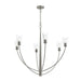 Myhouse Lighting Progress Lighting - P400455-009 - Six Light Chandelier - Jheni - Brushed Nickel