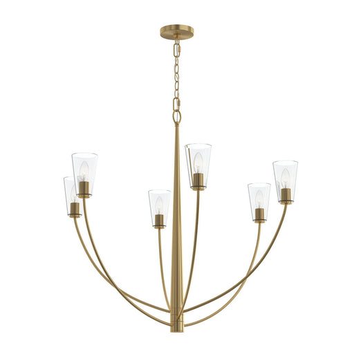 Myhouse Lighting Progress Lighting - P400455-191 - Six Light Chandelier - Jheni - Brushed Gold