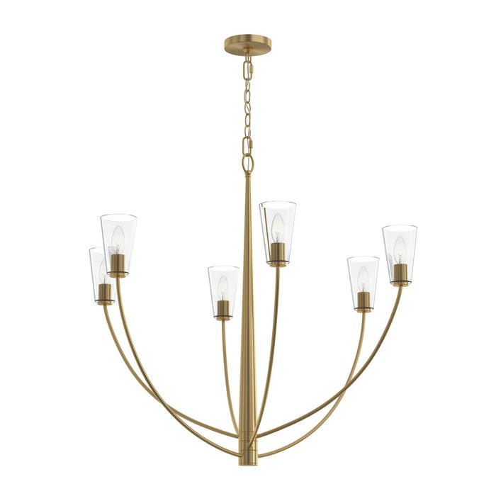 Myhouse Lighting Progress Lighting - P400455-191 - Six Light Chandelier - Jheni - Brushed Gold