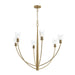 Myhouse Lighting Progress Lighting - P400455-191 - Six Light Chandelier - Jheni - Brushed Gold