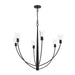 Myhouse Lighting Progress Lighting - P400455-31M - Six Light Chandelier - Jheni - Matte Black