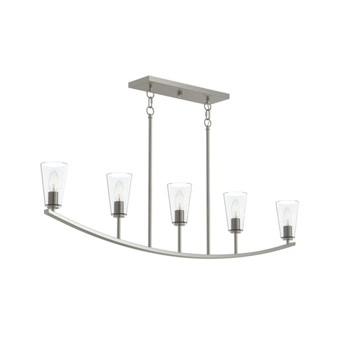Myhouse Lighting Progress Lighting - P400456-009 - Five Light Linear Chandelier - Jheni - Brushed Nickel