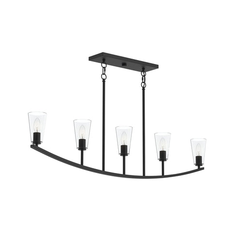 Myhouse Lighting Progress Lighting - P400456-31M - Five Light Linear Chandelier - Jheni - Matte Black