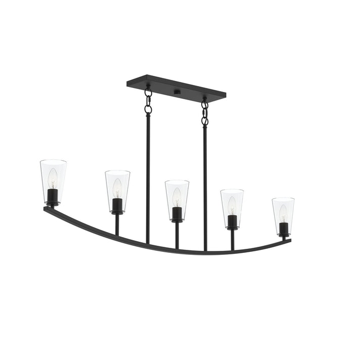 Myhouse Lighting Progress Lighting - P400456-31M - Five Light Linear Chandelier - Jheni - Matte Black