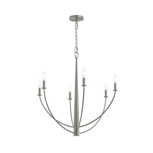Myhouse Lighting Progress Lighting - P400459-009 - Six Light Chandelier - Jheni - Brushed Nickel