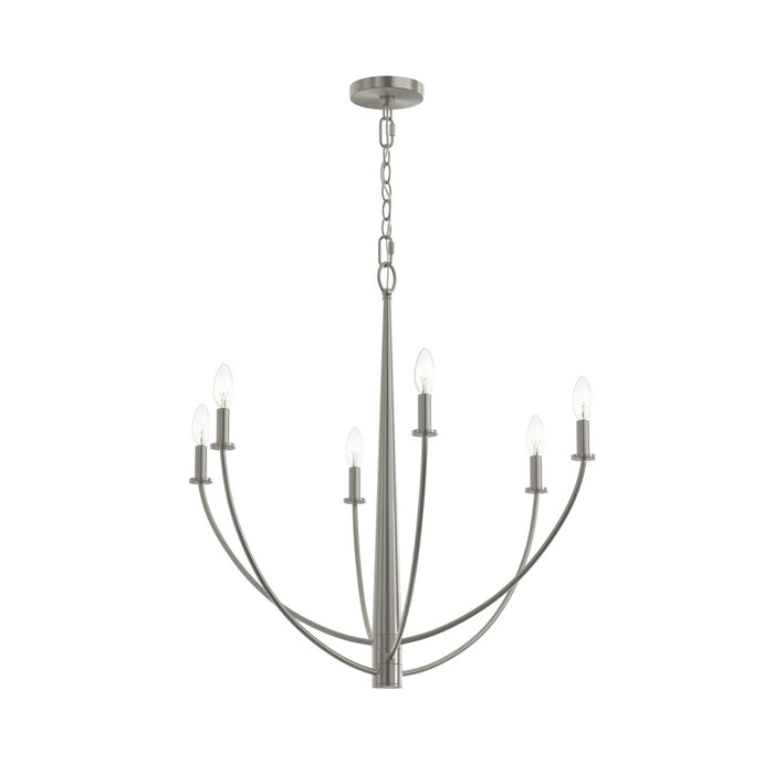 Myhouse Lighting Progress Lighting - P400459-009 - Six Light Chandelier - Jheni - Brushed Nickel