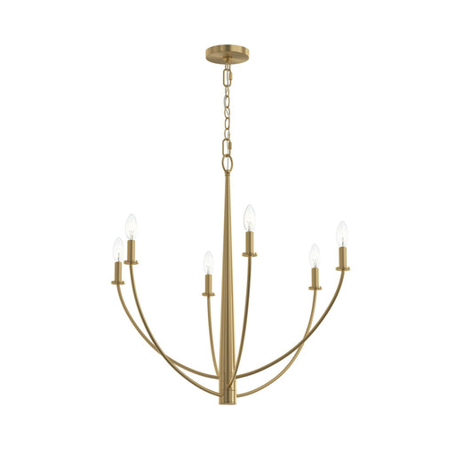Myhouse Lighting Progress Lighting - P400459-191 - Six Light Chandelier - Jheni - Brushed Gold