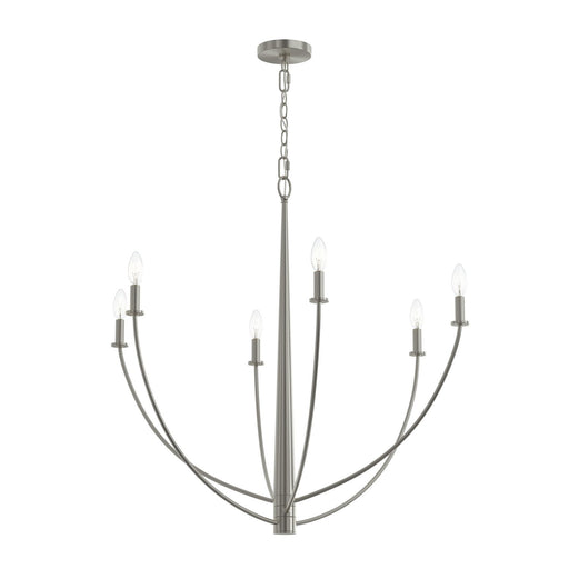 Myhouse Lighting Progress Lighting - P400460-009 - Six Light Chandelier - Jheni - Brushed Nickel