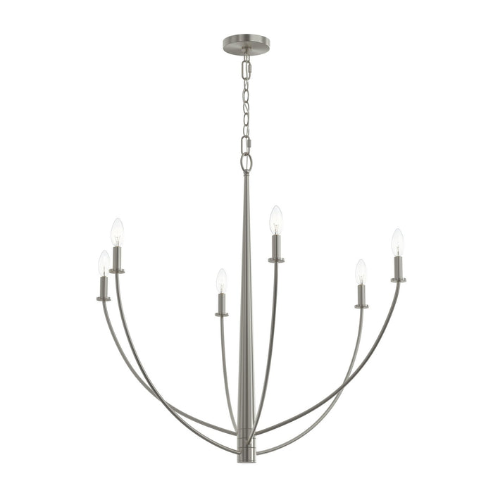 Myhouse Lighting Progress Lighting - P400460-009 - Six Light Chandelier - Jheni - Brushed Nickel
