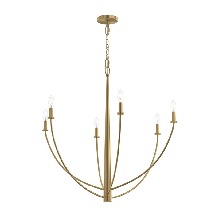 Myhouse Lighting Progress Lighting - P400460-191 - Six Light Chandelier - Jheni - Brushed Gold