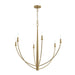 Myhouse Lighting Progress Lighting - P400460-191 - Six Light Chandelier - Jheni - Brushed Gold