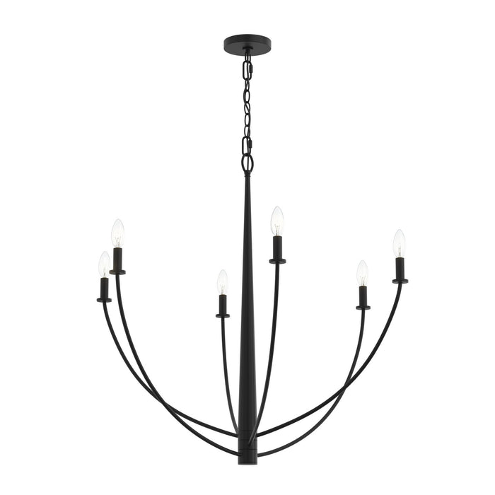 Myhouse Lighting Progress Lighting - P400460-31M - Six Light Chandelier - Jheni - Matte Black