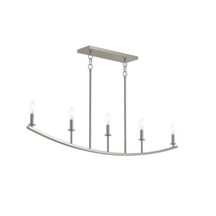 Myhouse Lighting Progress Lighting - P400461-009 - Five Light Linear Chandelier - Jheni - Brushed Nickel
