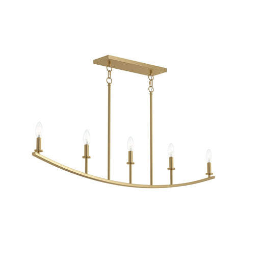 Myhouse Lighting Progress Lighting - P400461-191 - Five Light Linear Chandelier - Jheni - Brushed Gold