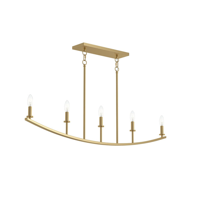 Myhouse Lighting Progress Lighting - P400461-191 - Five Light Linear Chandelier - Jheni - Brushed Gold