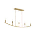 Myhouse Lighting Progress Lighting - P400461-191 - Five Light Linear Chandelier - Jheni - Brushed Gold