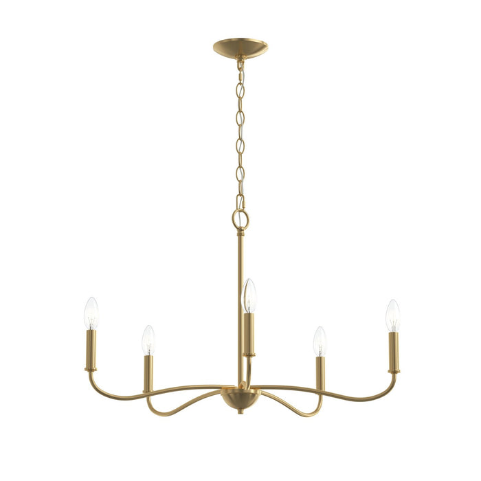 Myhouse Lighting Progress Lighting - P400462-191 - Five Light Chandelier - Ilia - Brushed Gold