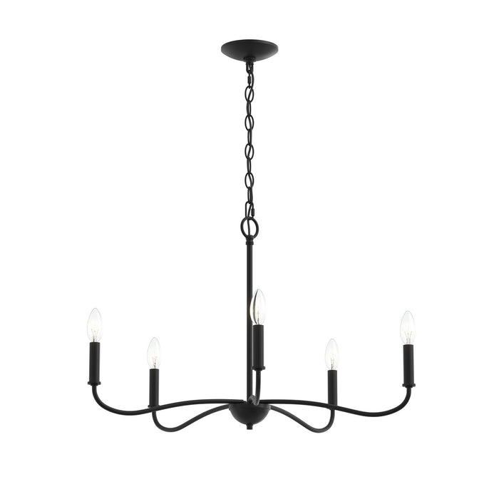 Myhouse Lighting Progress Lighting - P400462-31M - Five Light Chandelier - Ilia - Matte Black