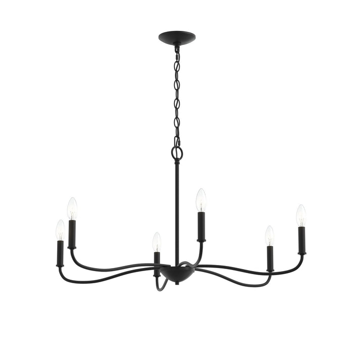 Myhouse Lighting Progress Lighting - P400463-31M - Six Light Chandelier - Ilia - Matte Black
