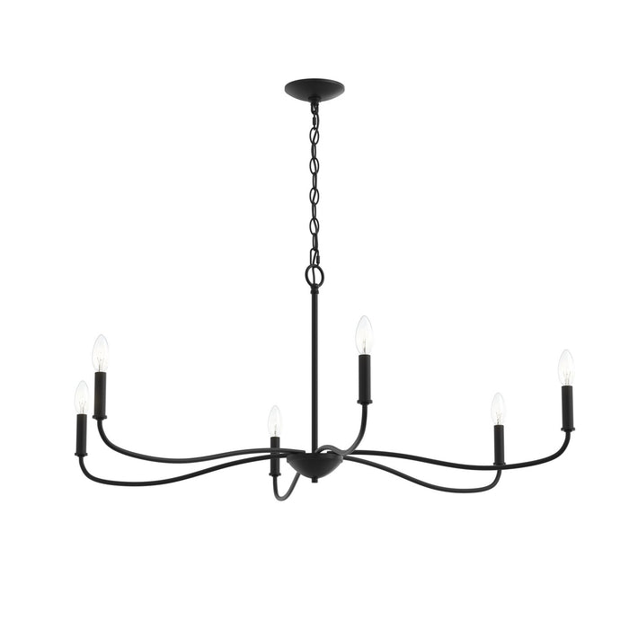 Myhouse Lighting Progress Lighting - P400464-31M - Six Light Chandelier - Ilia - Matte Black