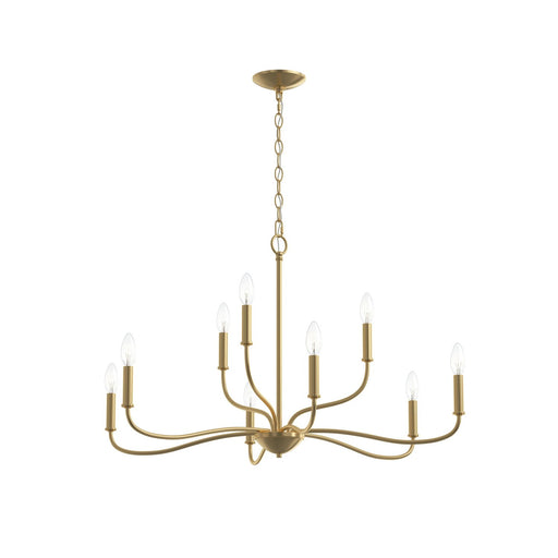 Myhouse Lighting Progress Lighting - P400465-191 - Nine Light Chandelier - Ilia - Brushed Gold