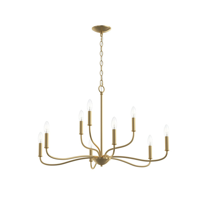Myhouse Lighting Progress Lighting - P400465-191 - Nine Light Chandelier - Ilia - Brushed Gold
