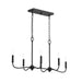 Myhouse Lighting Progress Lighting - P400466-31M - Six Light Linear Chandelier - Ilia - Matte Black