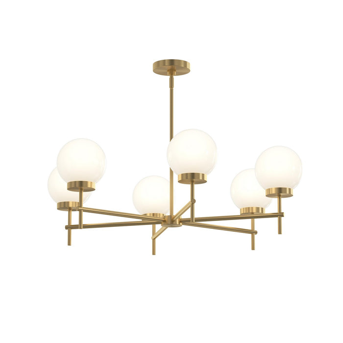 Myhouse Lighting Progress Lighting - P400469-191 - Six Light Chandelier - Rigsby - Brushed Gold