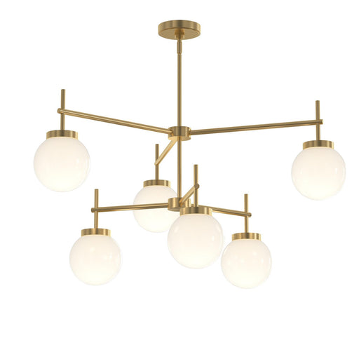 Myhouse Lighting Progress Lighting - P400470-191 - Six Light Chandelier - Rigsby - Brushed Gold