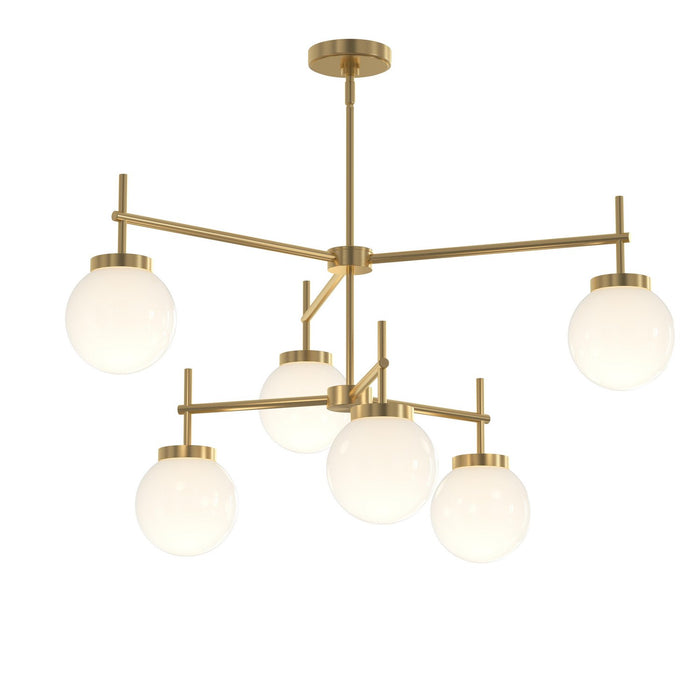 Myhouse Lighting Progress Lighting - P400470-191 - Six Light Chandelier - Rigsby - Brushed Gold