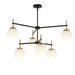 Myhouse Lighting Progress Lighting - P400470-319 - Six Light Chandelier - Rigsby - Matte Black and Brushed Gold