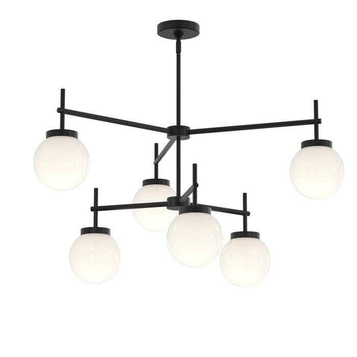 Myhouse Lighting Progress Lighting - P400470-31M - Six Light Chandelier - Rigsby - Matte Black