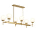 Myhouse Lighting Progress Lighting - P400471-191 - Six Light Linear Chandelier - Rigsby - Brushed Gold