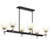 Myhouse Lighting Progress Lighting - P400471-319 - Six Light Linear Chandelier - Rigsby - Matte Black and Brushed Gold