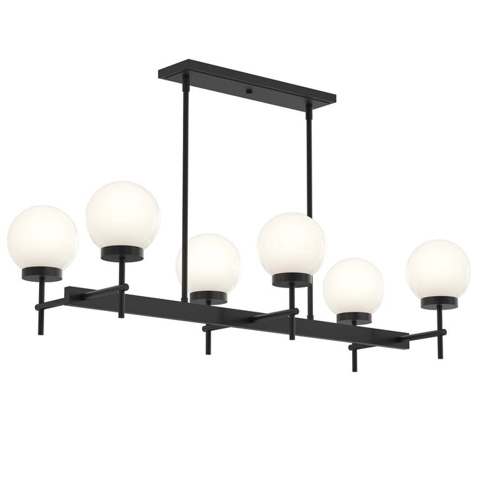Myhouse Lighting Progress Lighting - P400471-31M - Six Light Linear Chandelier - Rigsby - Matte Black
