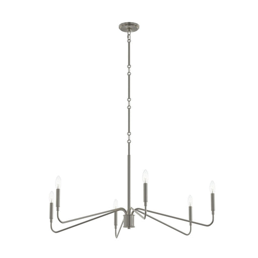 Myhouse Lighting Progress Lighting - P400472-009 - Six Light Chandelier - Pilar - Brushed Nickel